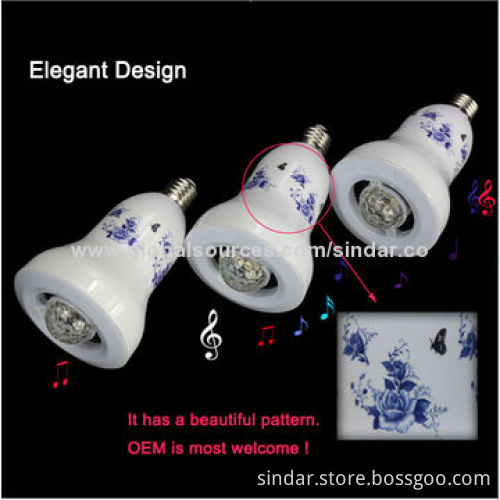 LED Melody speaker wireless led bulbs bluetooth speaker with CE and RoHs